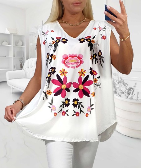 Top damski Big Size Digital Folk kod 1901